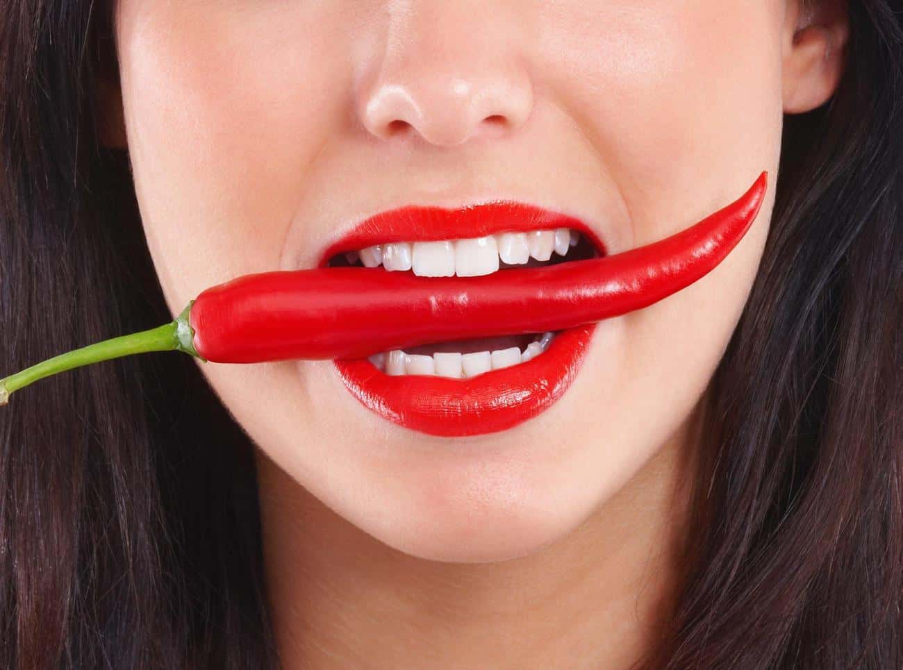 Close-up of a smile with immediate whitening results after treatment 